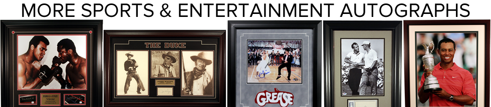 Many sports & entertainment autographs to choose from