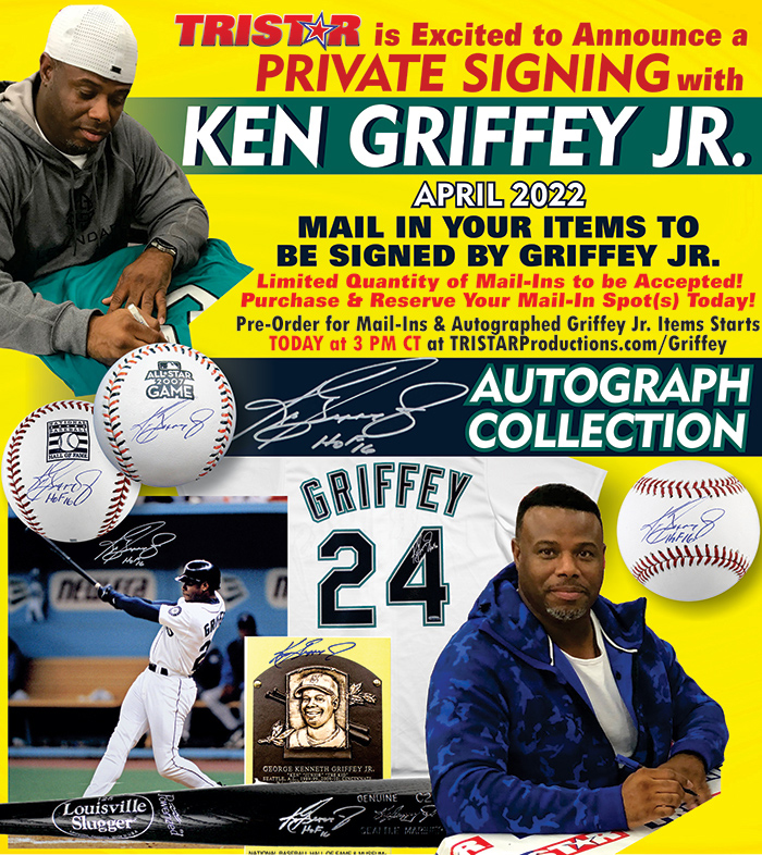 Ken Griffey Jr. Signs Exclusive Autograph Deal with TriStar